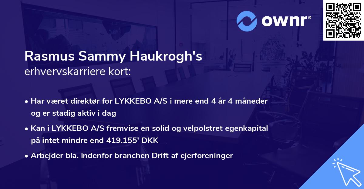 Rasmus Sammy Haukrogh's erhvervskarriere kort