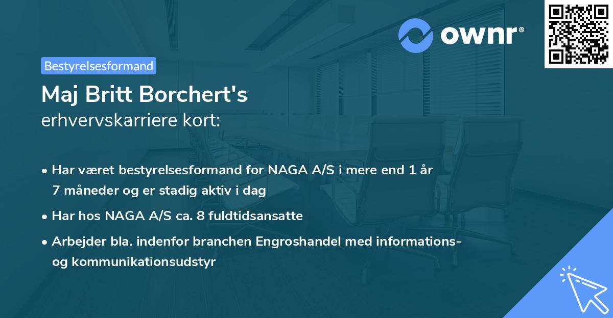 Maj Britt Borchert's erhvervskarriere kort