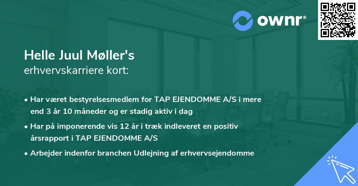 Helle Juul Møller's erhvervskarriere kort