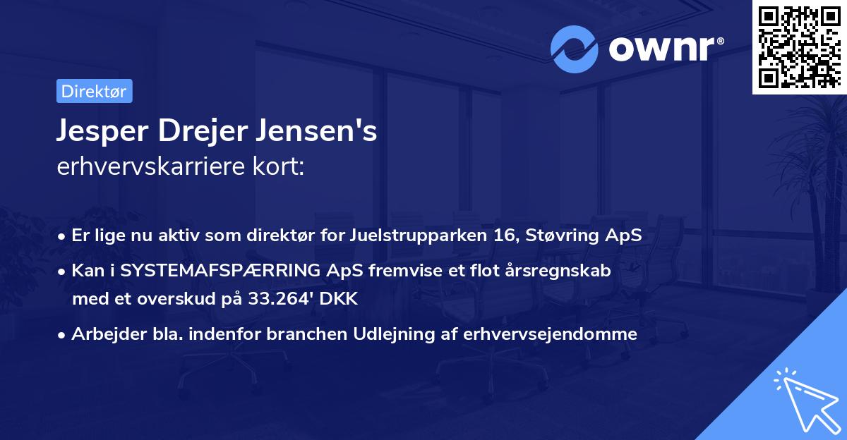Jesper Drejer Jensen's erhvervskarriere kort