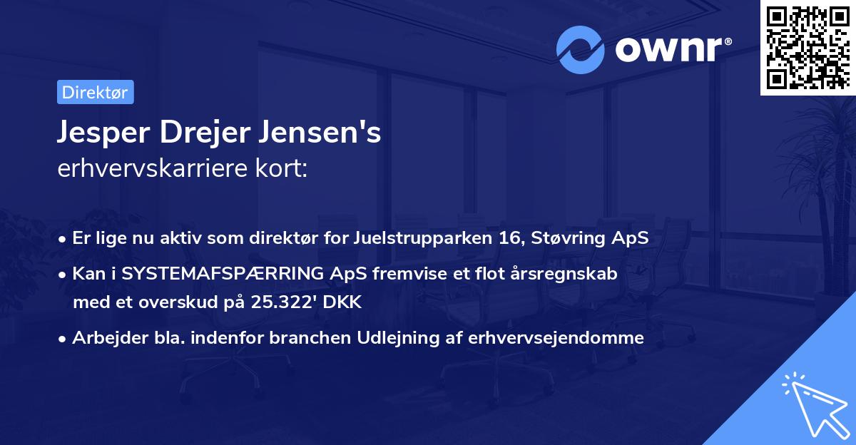 Jesper Drejer Jensen's erhvervskarriere kort