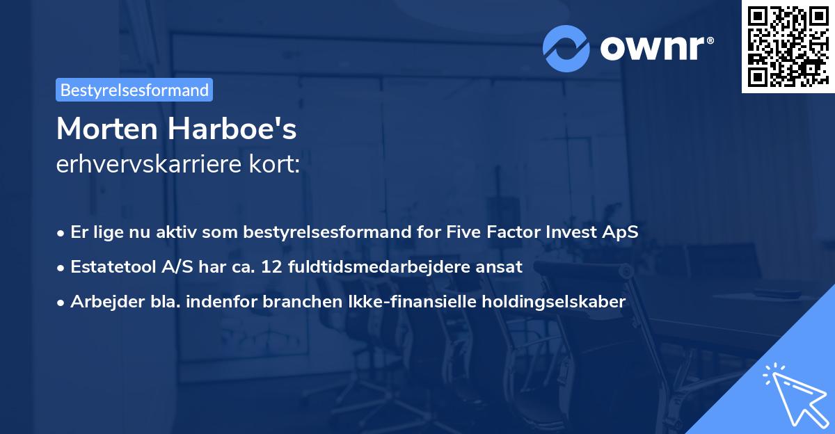 Morten Harboe's erhvervskarriere kort