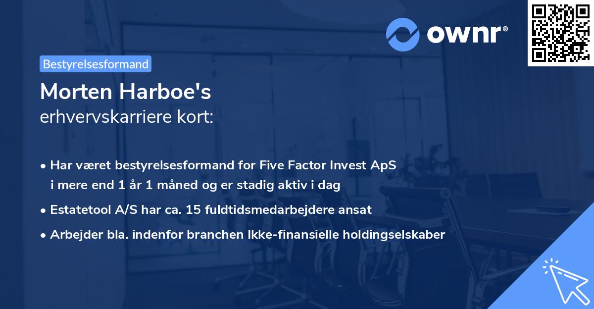 Morten Harboe's erhvervskarriere kort