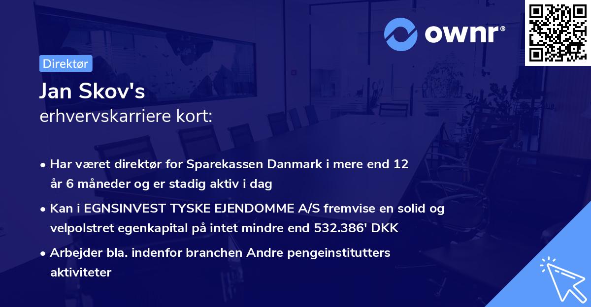 Jan Skov's erhvervskarriere kort