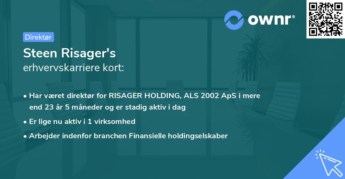 Steen Risager's erhvervskarriere kort