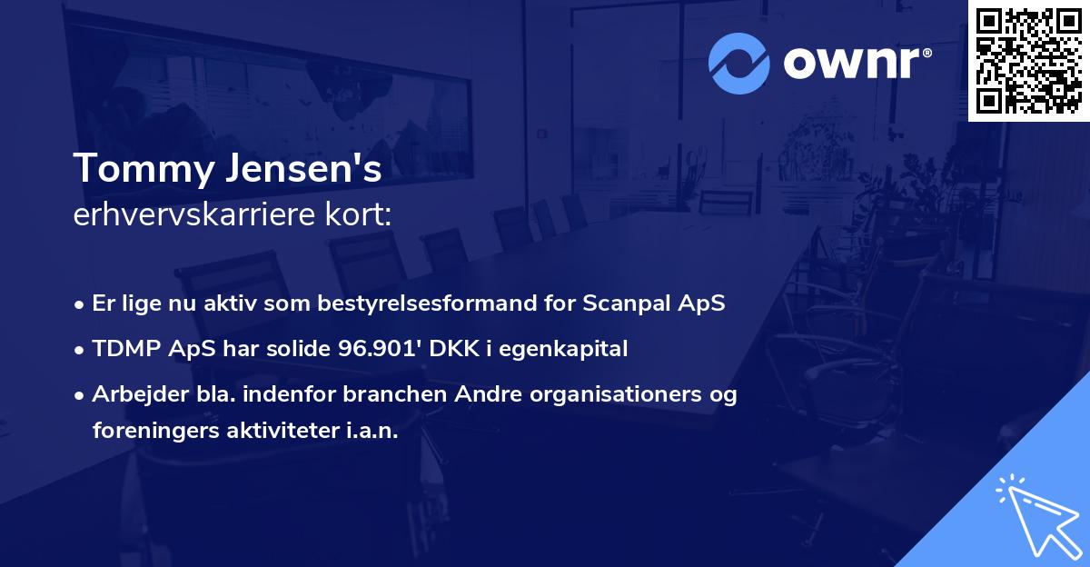 Tommy Jensen's erhvervskarriere kort