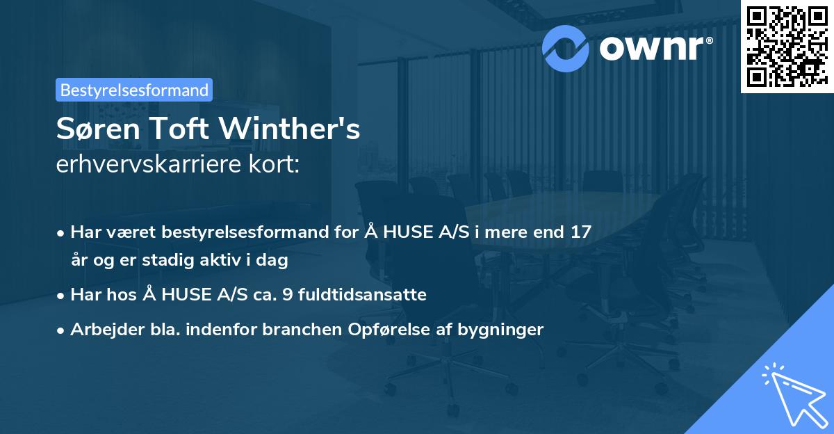 Søren Toft Winther's erhvervskarriere kort