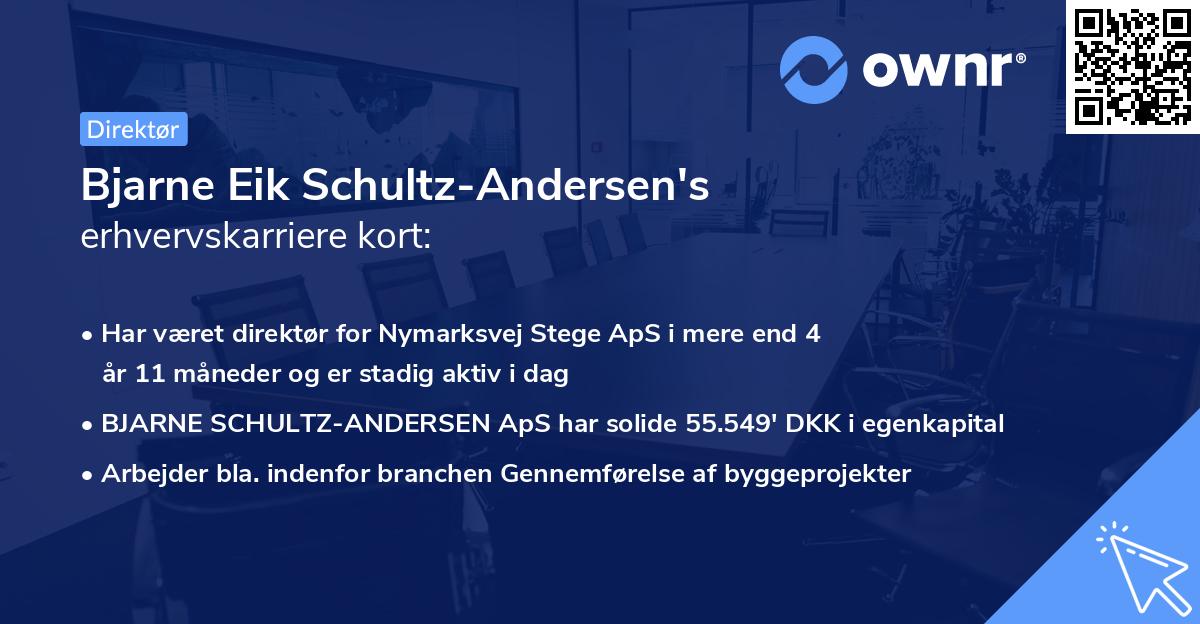 Bjarne Eik Schultz-Andersen's erhvervskarriere kort