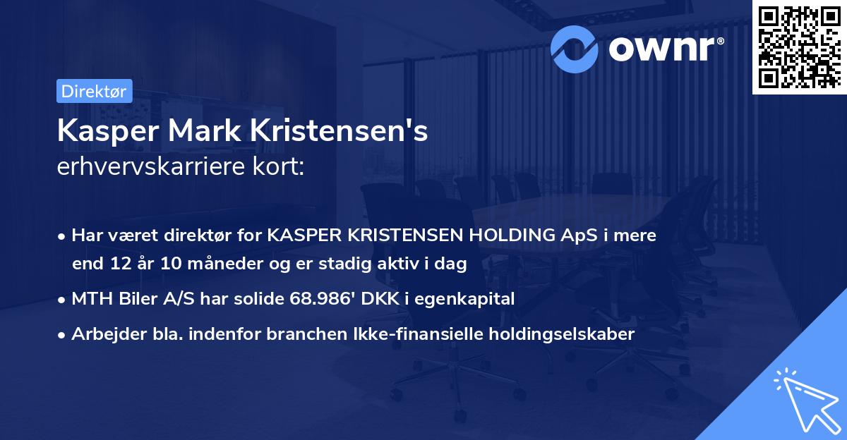 Kasper Mark Kristensen's erhvervskarriere kort