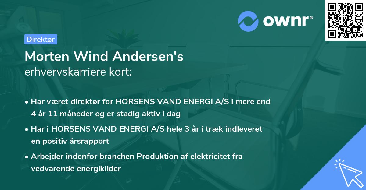 Morten Wind Andersen's erhvervskarriere kort