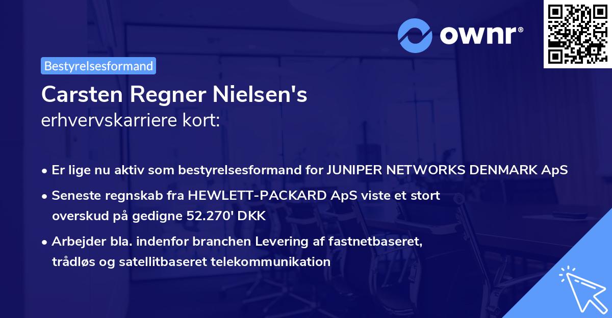 Carsten Regner Nielsen's erhvervskarriere kort