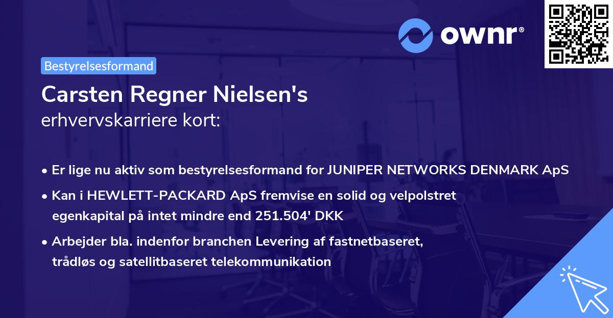 Carsten Regner Nielsen's erhvervskarriere kort