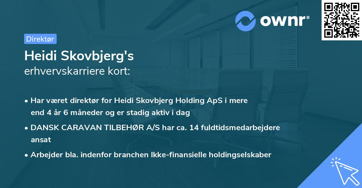 Heidi Skovbjerg's erhvervskarriere kort