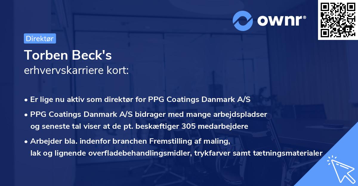 Torben Beck's erhvervskarriere kort