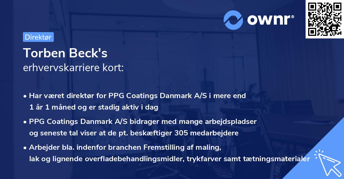 Torben Beck's erhvervskarriere kort