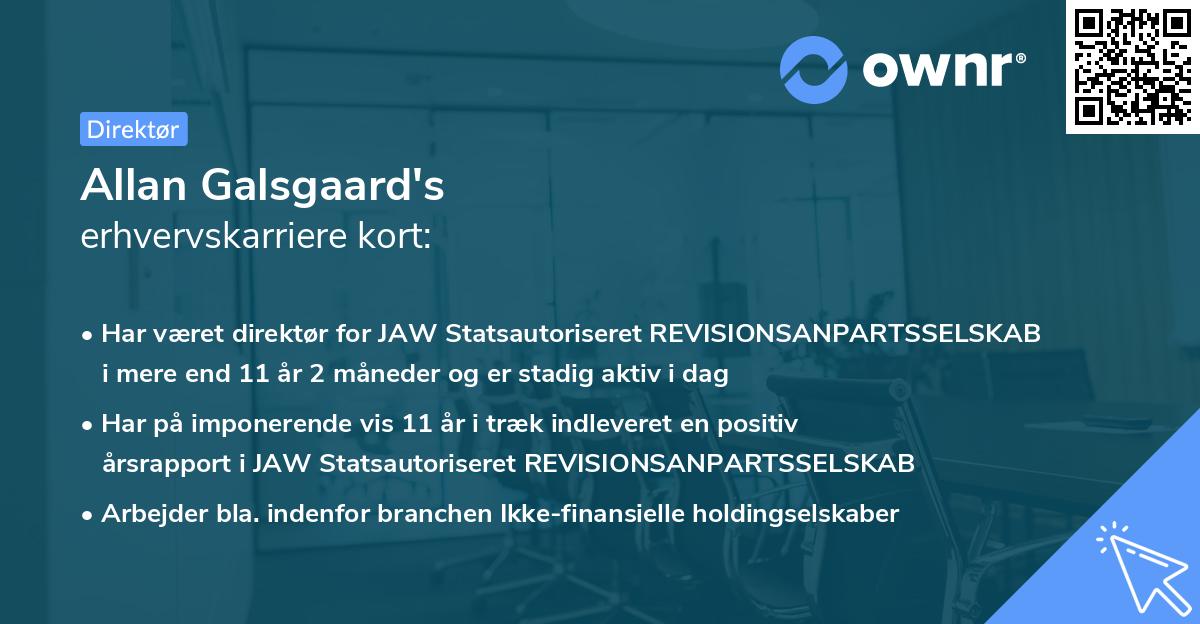 Allan Galsgaard's erhvervskarriere kort