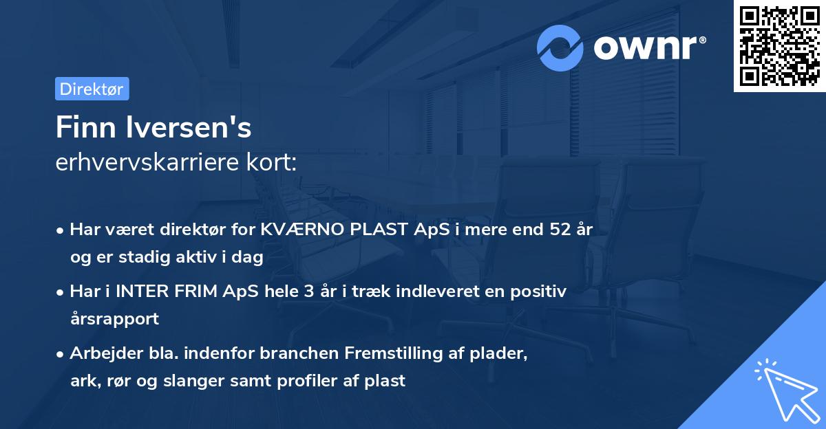 Finn Iversen's erhvervskarriere kort