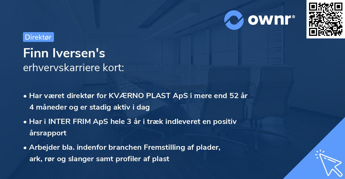 Finn Iversen's erhvervskarriere kort