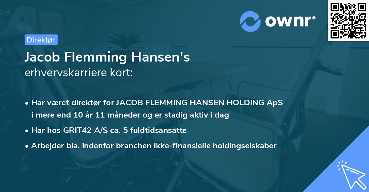 Jacob Flemming Hansen's erhvervskarriere kort