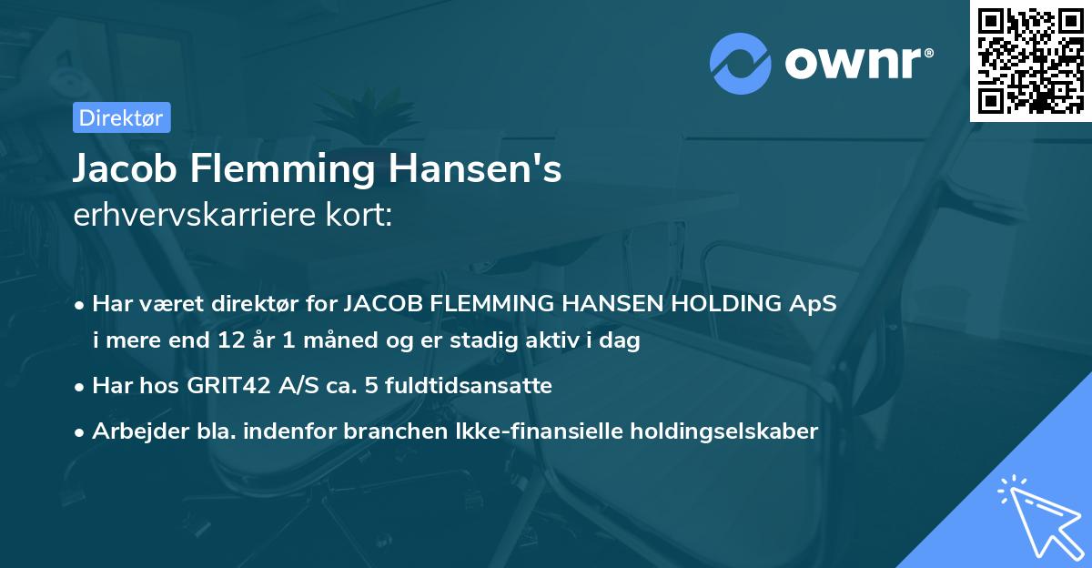 Jacob Flemming Hansen's erhvervskarriere kort