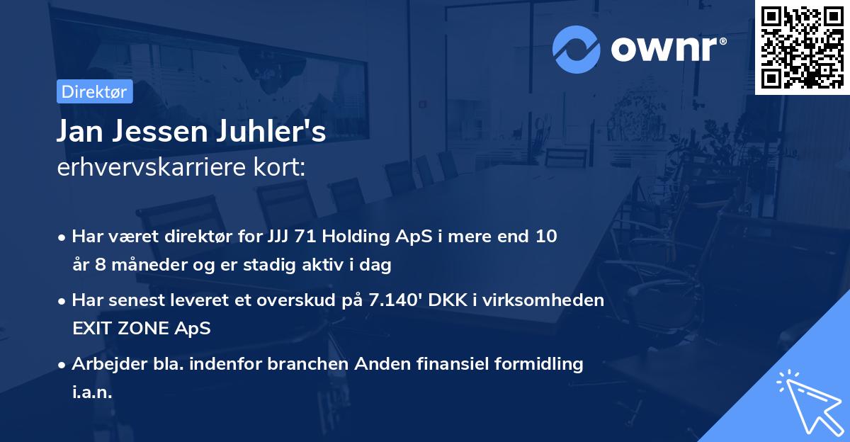 Jan Jessen Juhler's erhvervskarriere kort