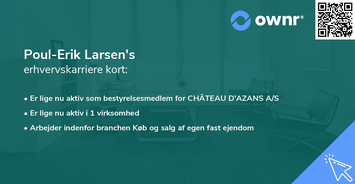 Poul-Erik Larsen's erhvervskarriere kort