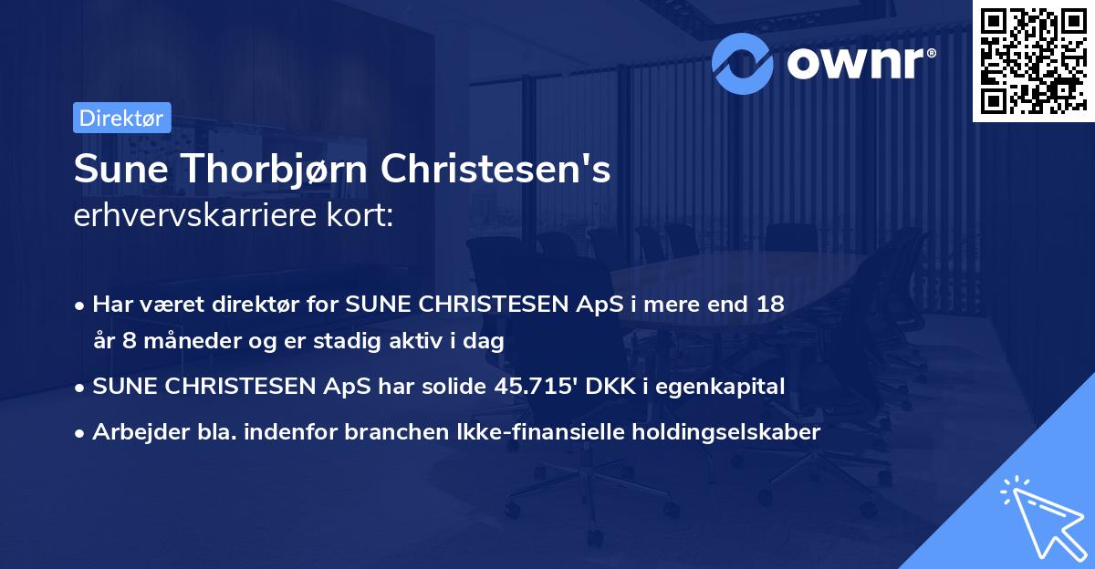 Sune Thorbjørn Christesen's erhvervskarriere kort