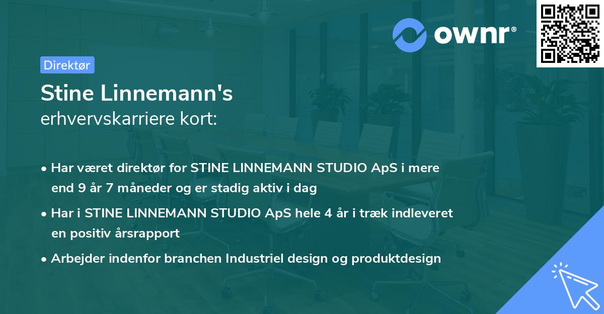 Stine Linnemann's erhvervskarriere kort