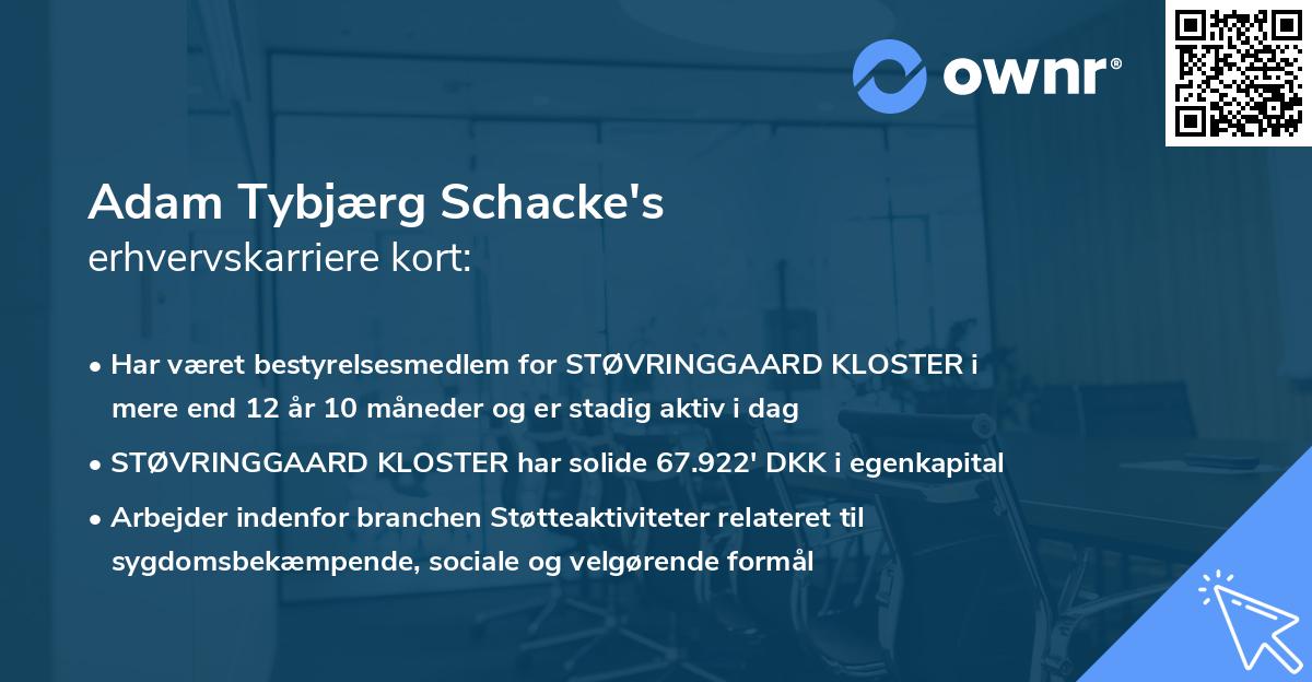 Adam Tybjærg Schacke's erhvervskarriere kort
