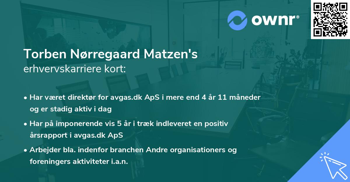Torben Nørregaard Matzen's erhvervskarriere kort