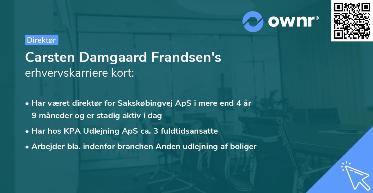 Carsten Damgaard Frandsen's erhvervskarriere kort
