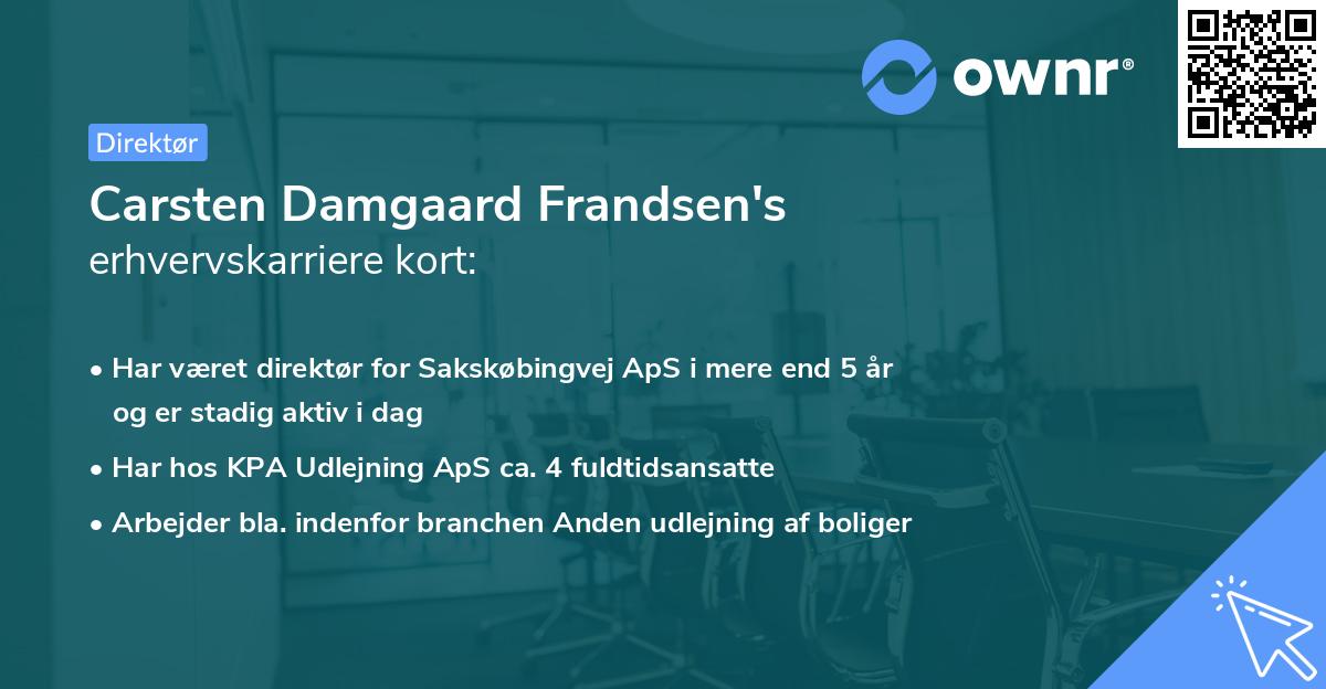 Carsten Damgaard Frandsen's erhvervskarriere kort