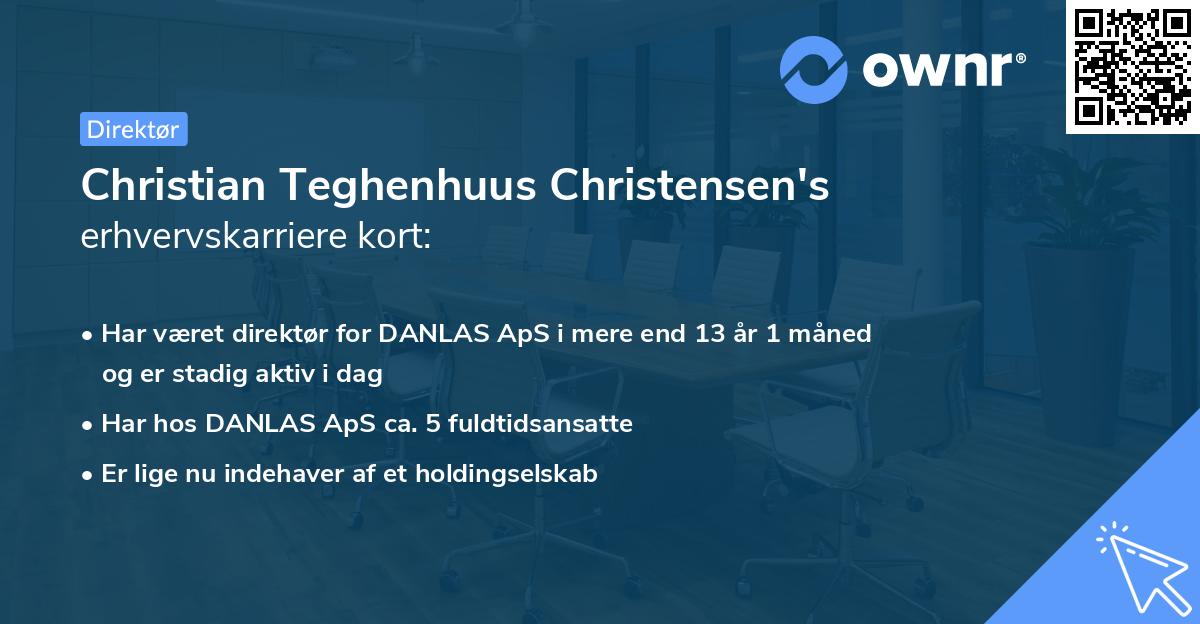 Christian Teghenhuus Christensen's erhvervskarriere kort