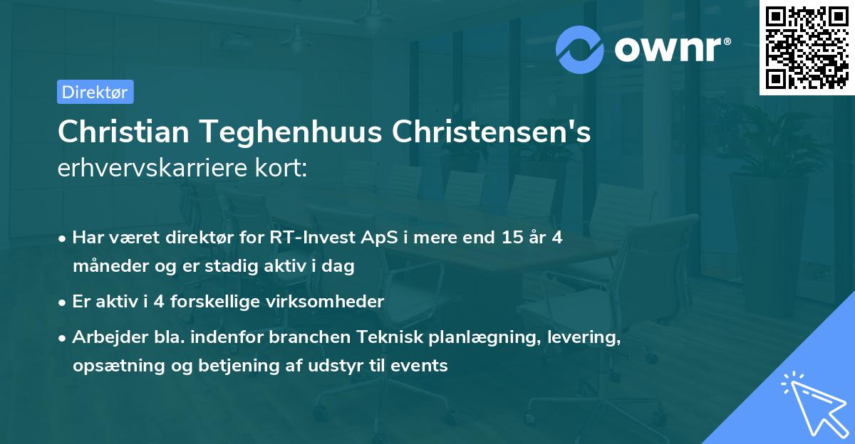 Christian Teghenhuus Christensen's erhvervskarriere kort