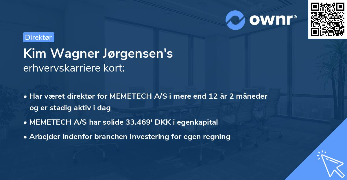 Kim Wagner Jørgensen's erhvervskarriere kort