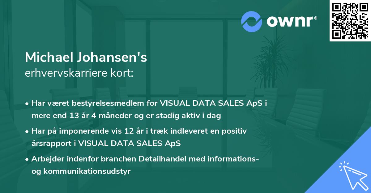 Michael Johansen's erhvervskarriere kort