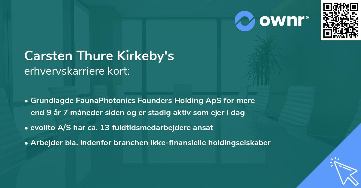 Carsten Thure Kirkeby's erhvervskarriere kort