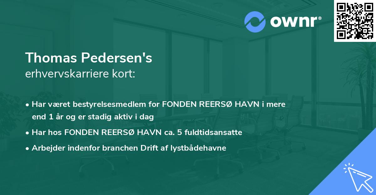 Thomas Pedersen's erhvervskarriere kort