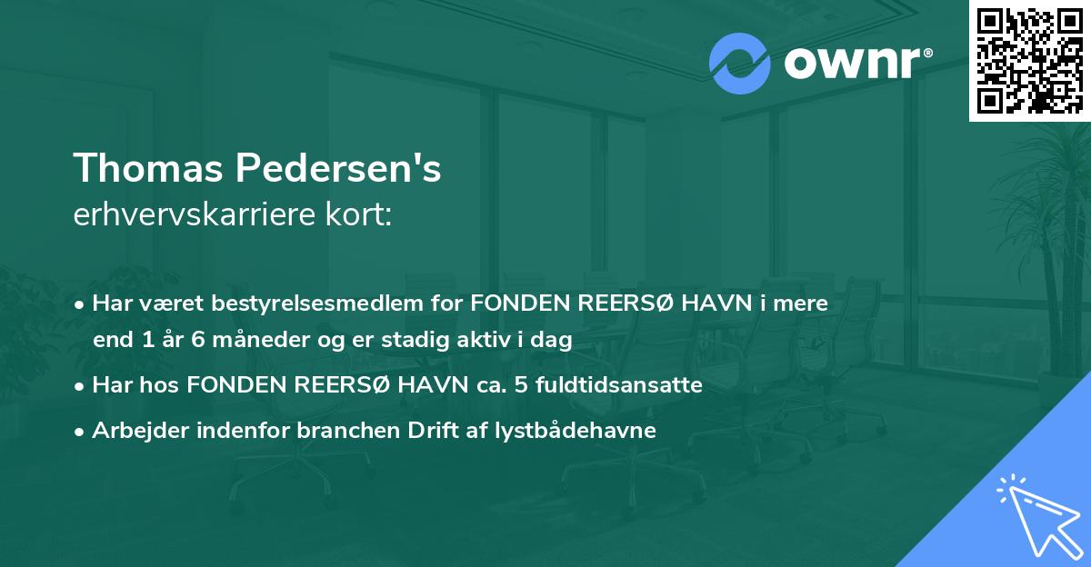 Thomas Pedersen's erhvervskarriere kort