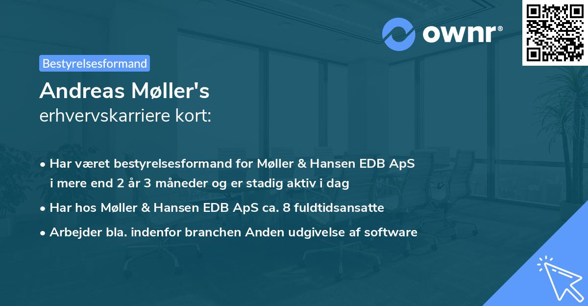 Andreas Møller's erhvervskarriere kort