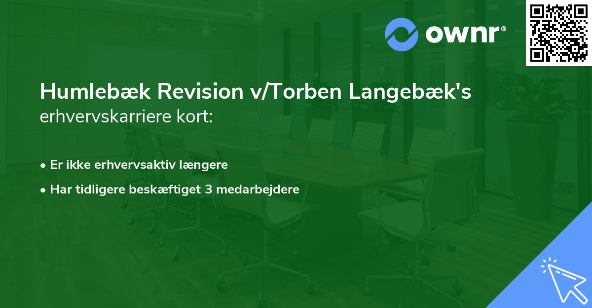 Humlebæk Revision v/Torben Langebæk's erhvervskarriere kort