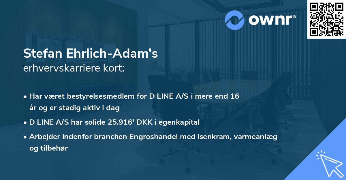 Stefan Ehrlich-Adam's erhvervskarriere kort
