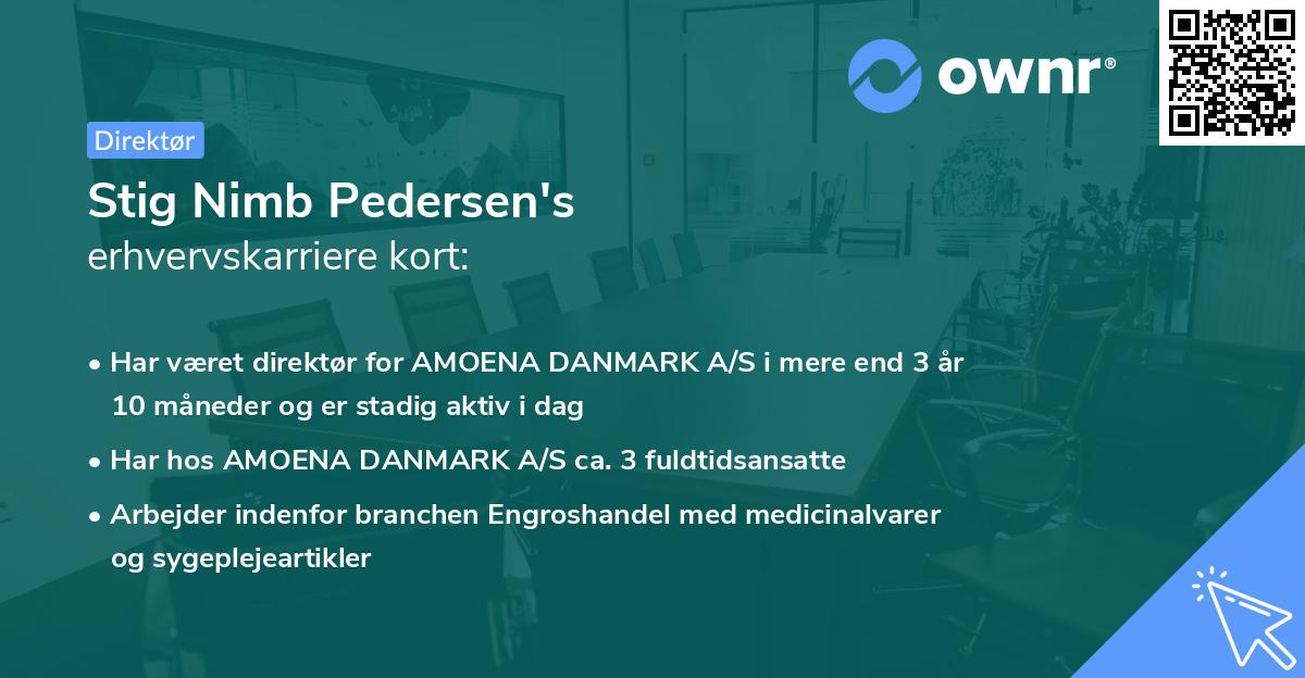 Stig Nimb Pedersen's erhvervskarriere kort