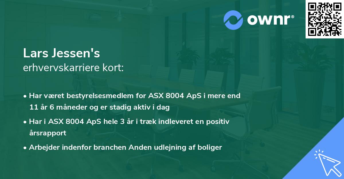 Lars Jessen's erhvervskarriere kort