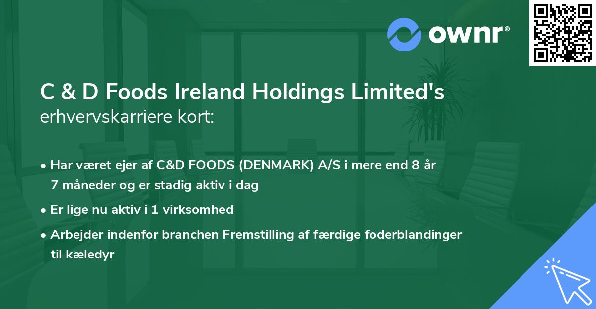 C & D Foods Ireland Holdings Limited's erhvervskarriere kort