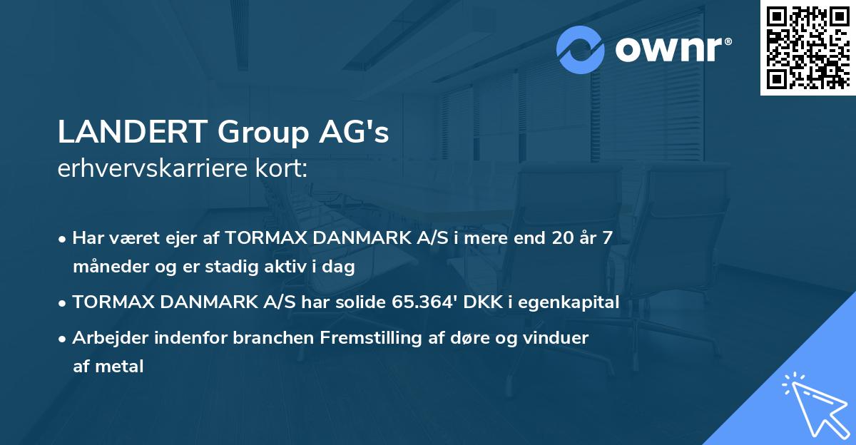 LANDERT Group AG's erhvervskarriere kort