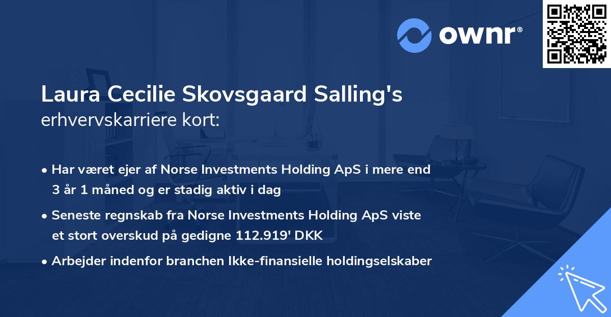 Laura Cecilie Skovsgaard Salling's erhvervskarriere kort