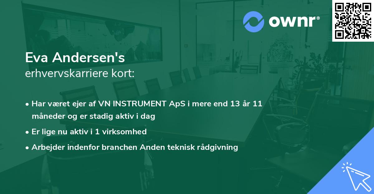 Eva Andersen's erhvervskarriere kort