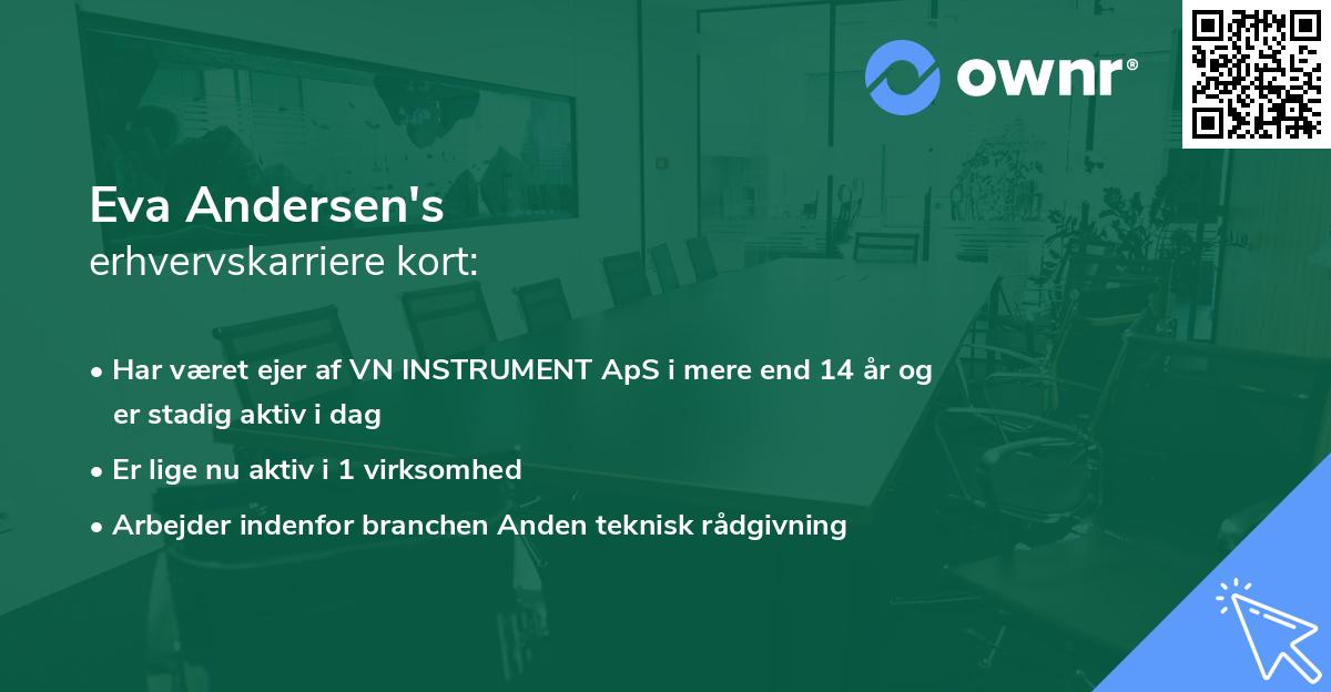 Eva Andersen's erhvervskarriere kort