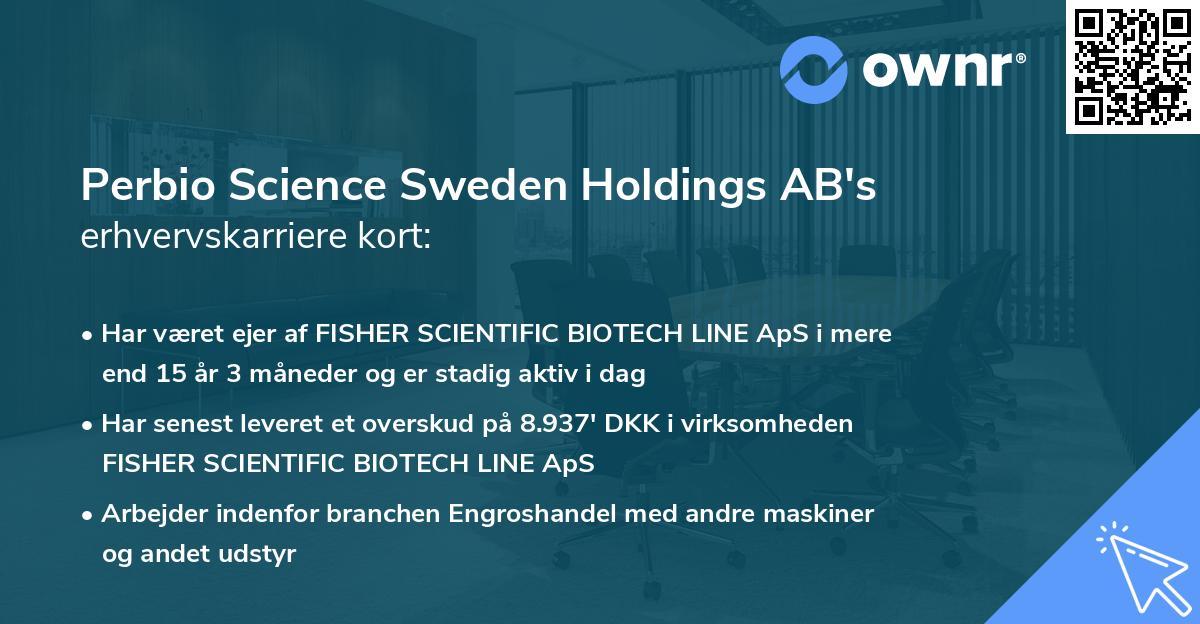 Perbio Science Sweden Holdings AB's erhvervskarriere kort